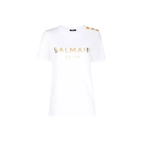 BALMAIN Wmns SS22 Logo T-shirt White 