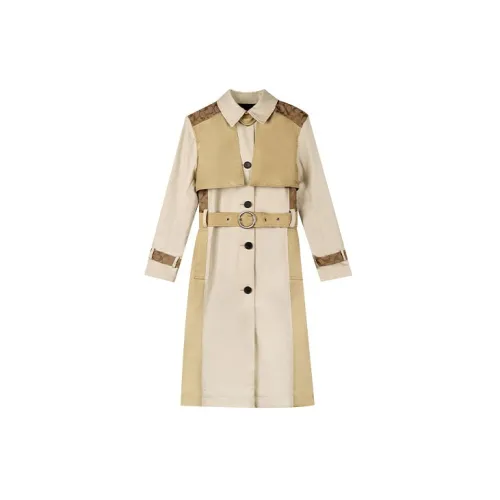 COACH Trench Coats Women's Khaki