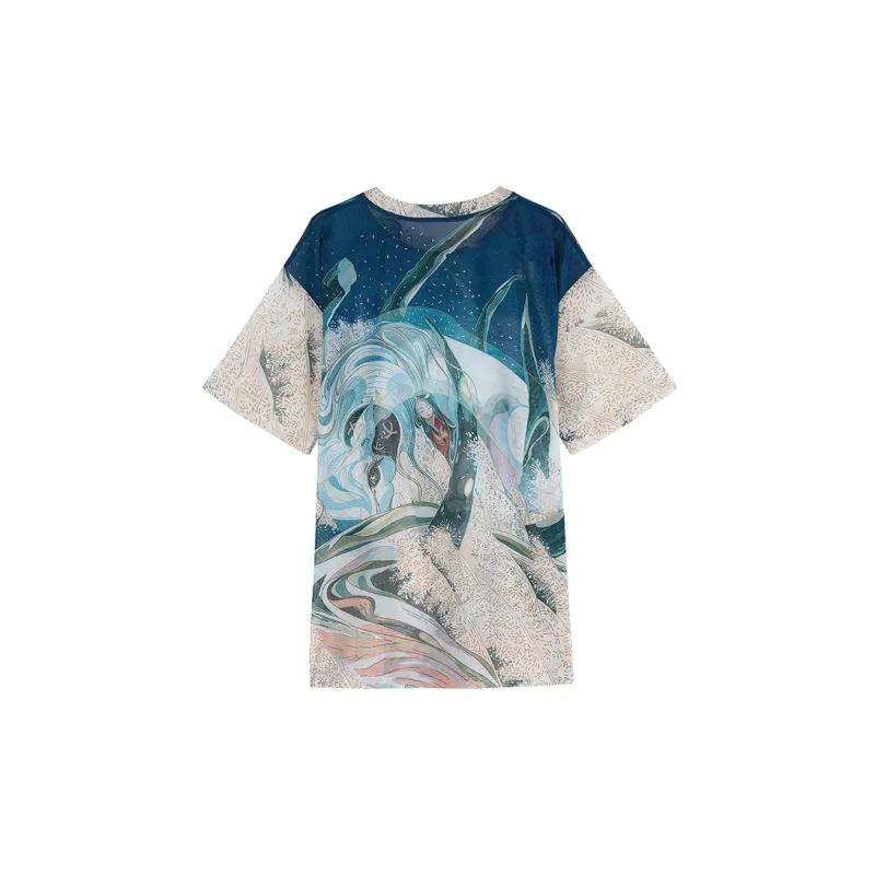 JK&JS Crew Neck Loose Fit Other Short-Sleeved T-Shirt Women's-5