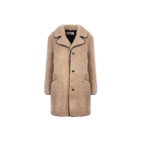 SAINT LAURENT Coats Women's Brown