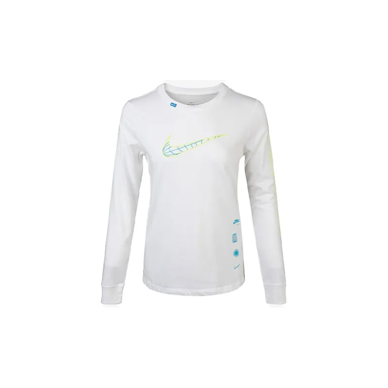 Nike Sportswear Women's Crewneck Long-Sleeve T-Shirt White-1