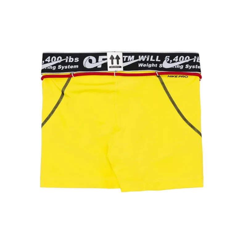 OFF WHITE X Nike Women's Training Shorts Opti Yellow-1