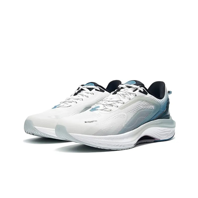 XTEP Tengyue Breathable Low Top Running Shoes Men's White Blue-1