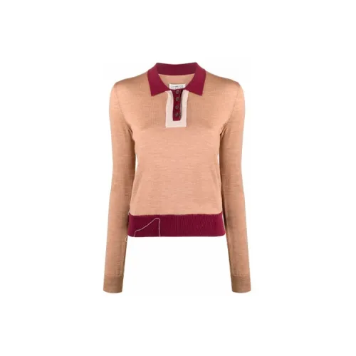 Maison Margiela Fine-knit Long-sleeve Polo Shirt