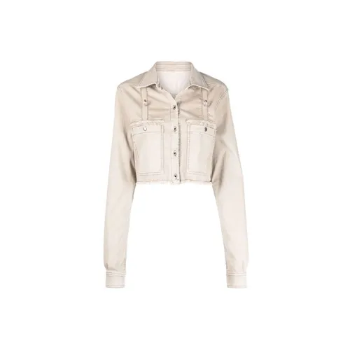 RICK OWENS Raw-cut Cropped Shirt Jacket