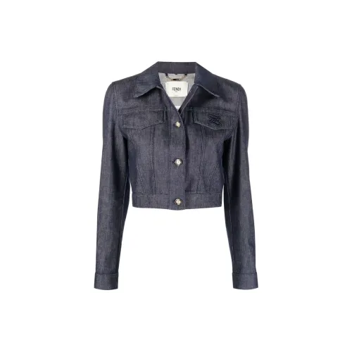 FENDI Denim Jackets Women's Blue