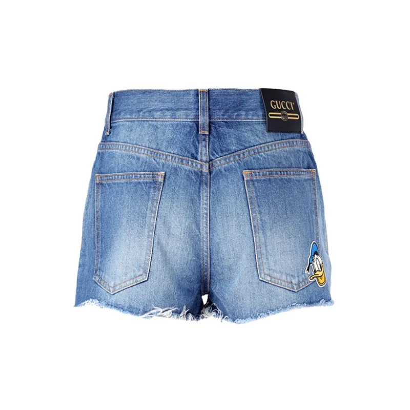 GUCCI x TANGLAOYA Denim Shorts Women's Blue-1