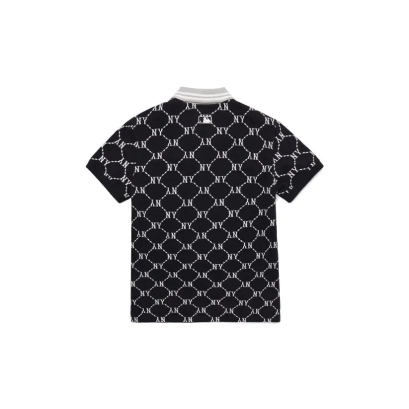MLB Base Logo Polo Shirt Women's Black-1