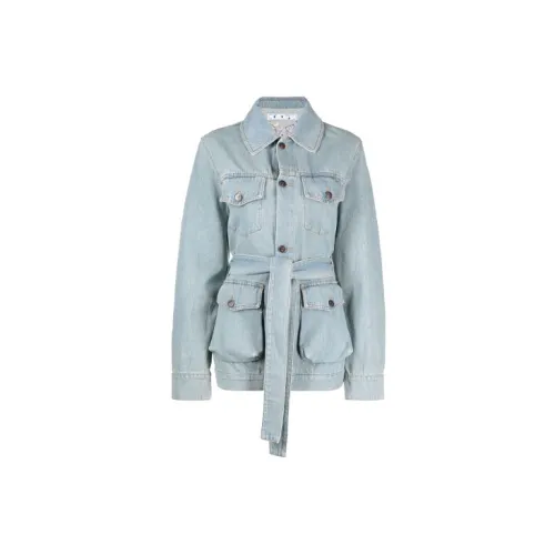 OFF-WHITE SS21 Denim Jackets Women's Light Blue