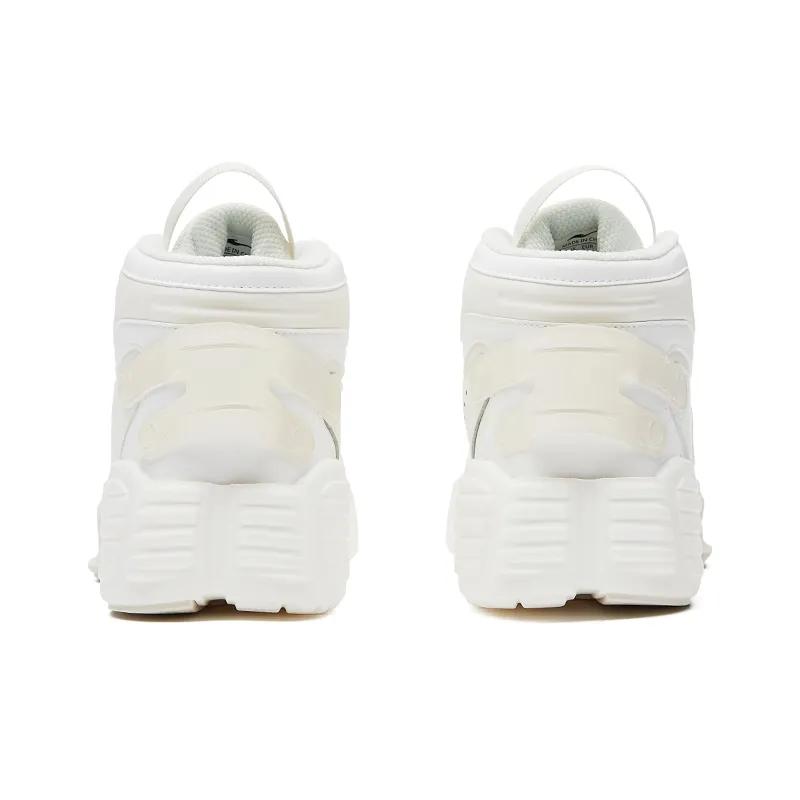 Erke Extra Stretch Cushioning, Wear Resistant Mid Top Skateboard Shoes Women's White Black-2