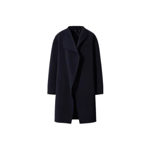 UNIQLO Velvet Jackets Women's Navy Blue