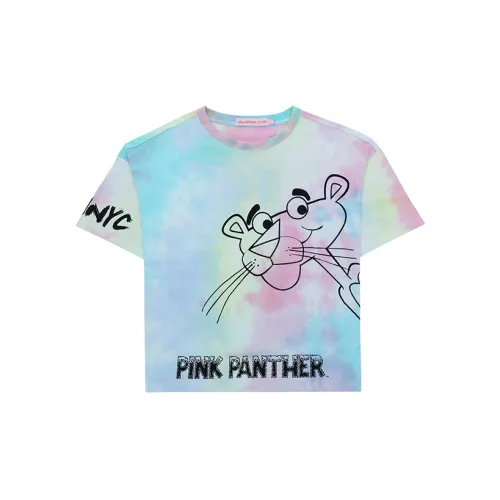 Fun X Pink Panther T-Shirts Women's Pink/Green