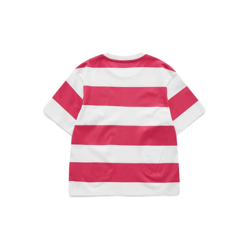 FILA FUSION T Shirts Women's Pink White Multicolor-1