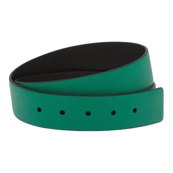 PRADA Saffiano Leather Belts Unisex Mango/Black