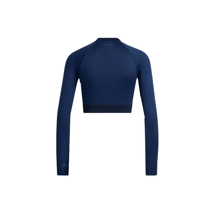 Adidas Ivy Park Halls Of Ivy Crop Top 2.0 Dark Blue/Black-1