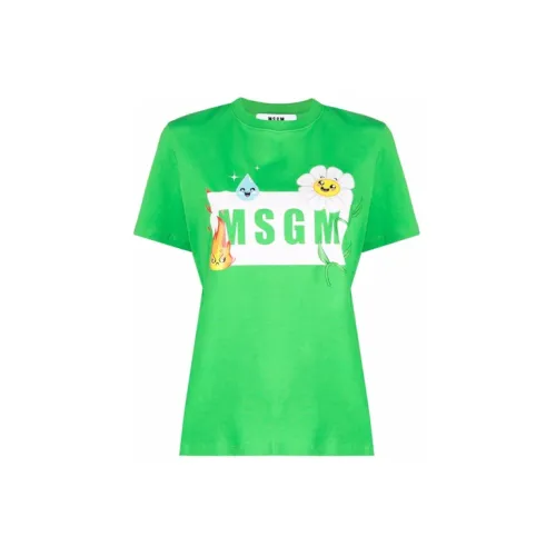 MSGM T-Shirts Women's Green