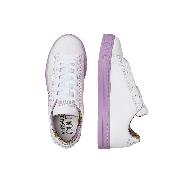 VERSACE Court 88 Low Top Stylish Skateboarding Shoes Women's Light Purple-1