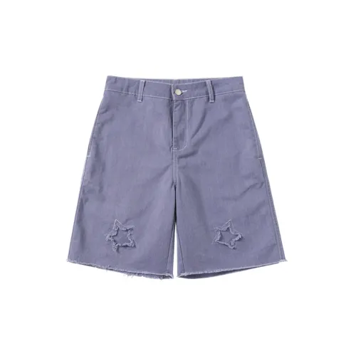 MeiHaoStore Denim Shorts Women's Purple