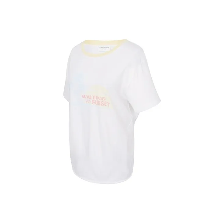 SAINT LAURENT T Shirts Women's White-2