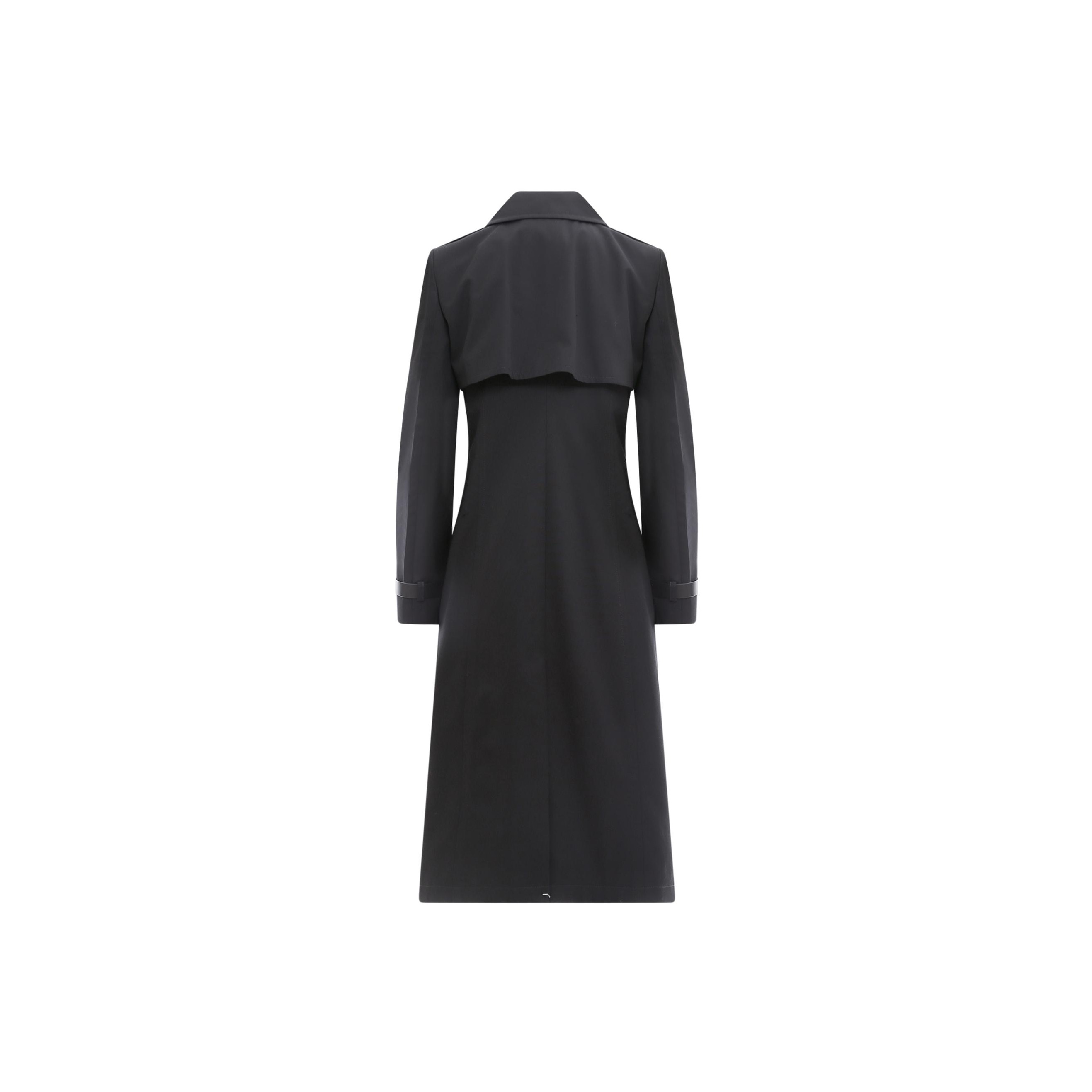 アウターその他 FENDI Woman Trench coat Black FF8998AM3U F0TU7 Overcoat Fabric Black | Fendi