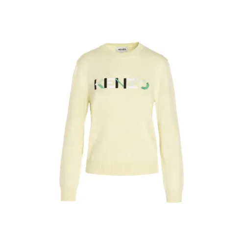 KENZO Letter Logo Sweaters Women's Yellow