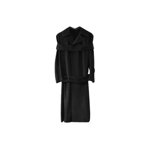 Yohji Yamamoto Trench Coats Women's Black