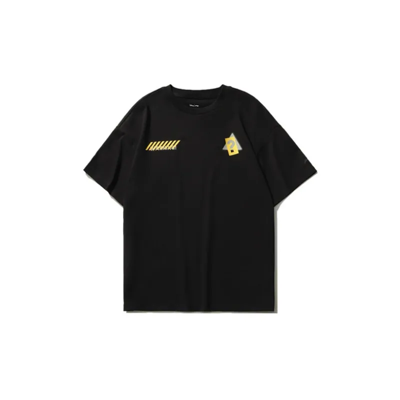 LiNing x Disney Collaboration Collection Sports Fashion Collection Drop Shoulder Sleeve T Shirt Women's Black-1