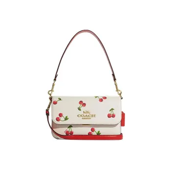 COACH Brynn Cow Leather Handbag, Shoulder Bag, Crossbody Bag Medium Size Women's White