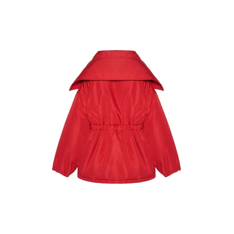 Balenciaga Women'ss Cb Oversize Fit Parka Red-1