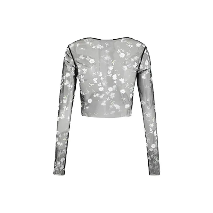 CK/Calvin Klein Straight Long-Sleeved T-Shirt Women's Black-1