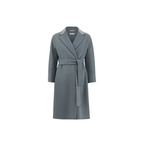 'S MAX MARA Coats Women's Gray Blue