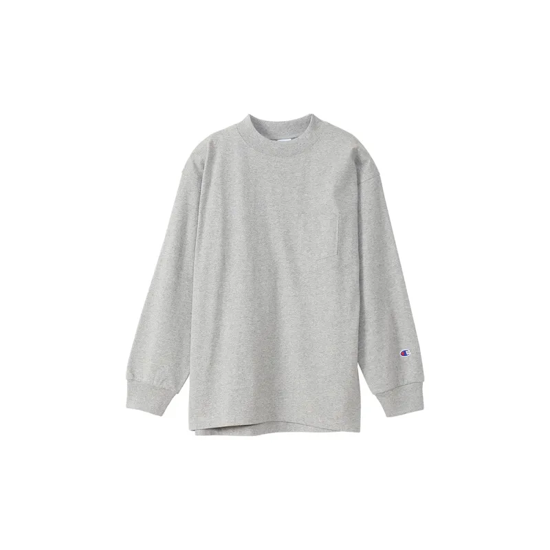 Champion FW21 Straight Long Sleeved T Shirt Japan Version Women's Oxford Gray-1