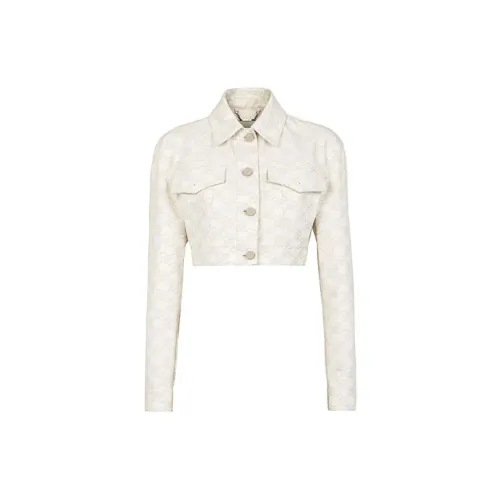 FENDI Cropped Coats Women's Cream