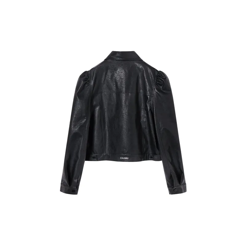 SEENFAAN Loose Fit Jacket Women's Black-1