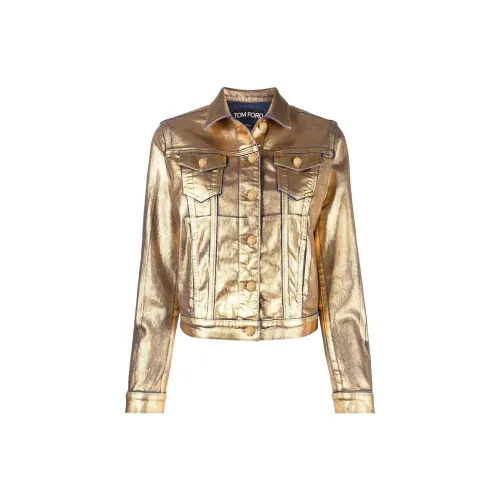TOM FORD Denim Jackets Women's Gold