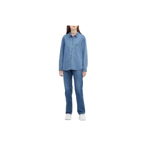 UNIQLO Denim Jackets Women's Blue