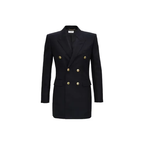 SAINT LAURENT Coats Women's Black