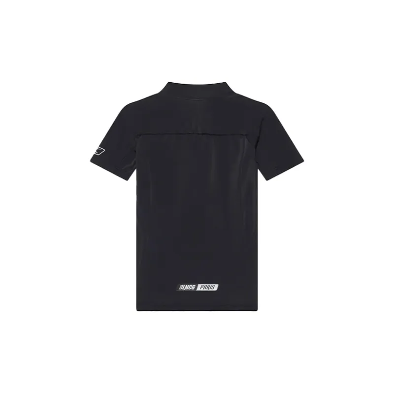 Balenciaga Sporty B Turtle Neck Bodycon Fit Top Black/White-1