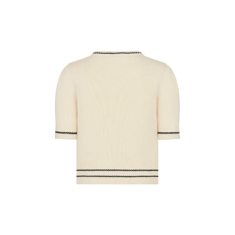 DIOR Dior Quarterly New Products Cashmere Sweater Women's Beige-3