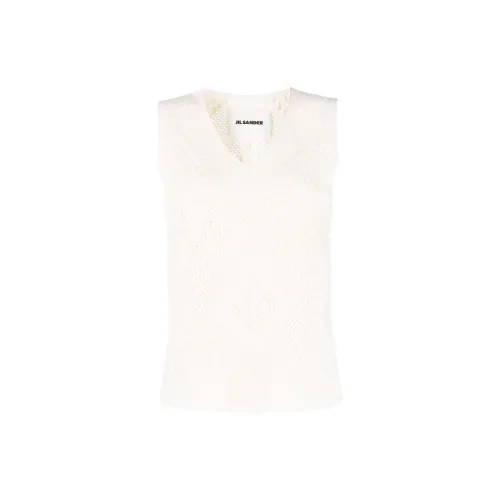 JIL SANDER Knitted Diamond-pattern Tank Top