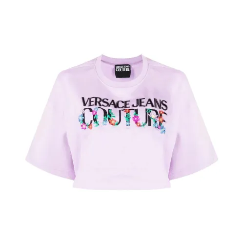 VERSACE JEANS COUTURE Crop Tops Women's Purple