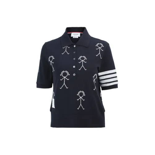 THOM BROWNE Polo Shirts Women's Dark Blue