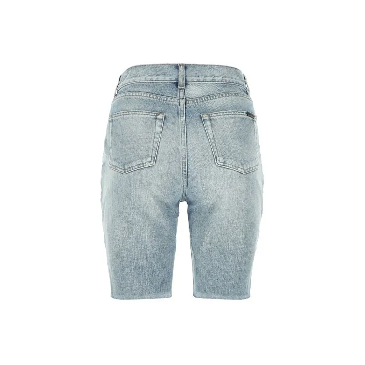 SAINT LAURENT High Rise Denim Shorts-1