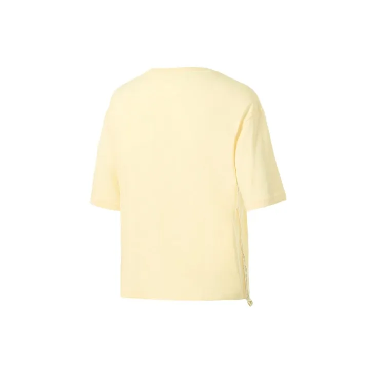 LiNing x Disney Variety Training Collection Crop Tops Women's Vanilla Yellow-1