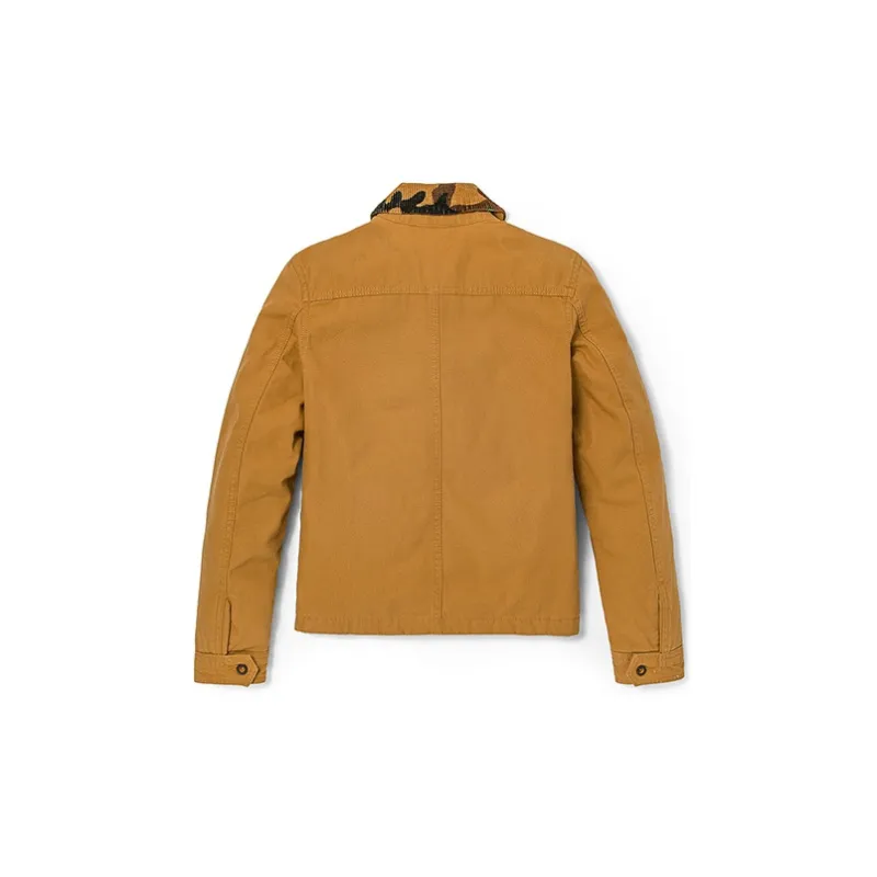 Timberland Camouflage Lapel Loose Fit Puffer Jacket Women's Wheat-1