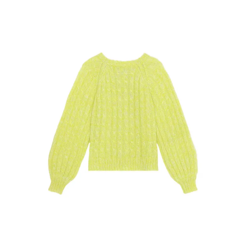 GANNI Cable-knit Cardigan-1