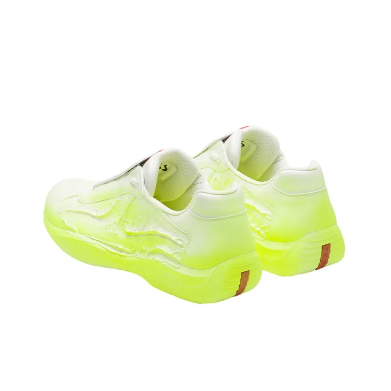 Cass x PRADA Att4ck Cushioning Anti-Slip And Wear-Resistant Low-Top Casual Shoes Unisex Neon Yellow-3