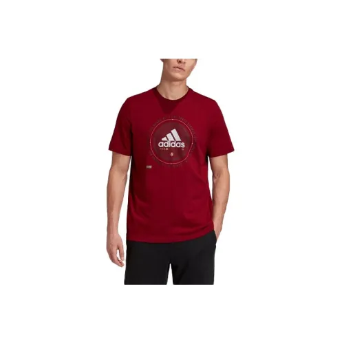 Adidas T-Shirts Men Berry Red