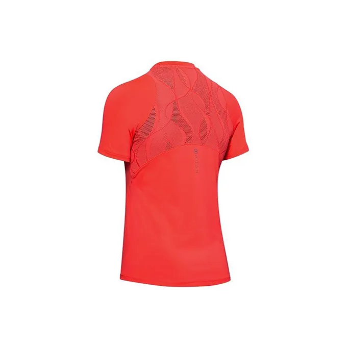 Under Armour RUSH Raglan Sleeve T Shirt Women's Beta Red-1