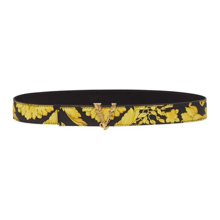 VERSACE Leather Belts Women's Black-0